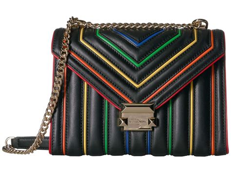 michael kors rainbow tote bag|Michael Kors black rainbow bag.